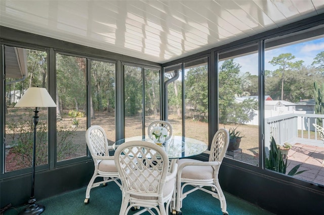 view of sunroom