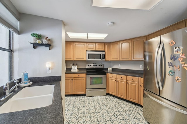 kitchen with stainless steel appliances and sink