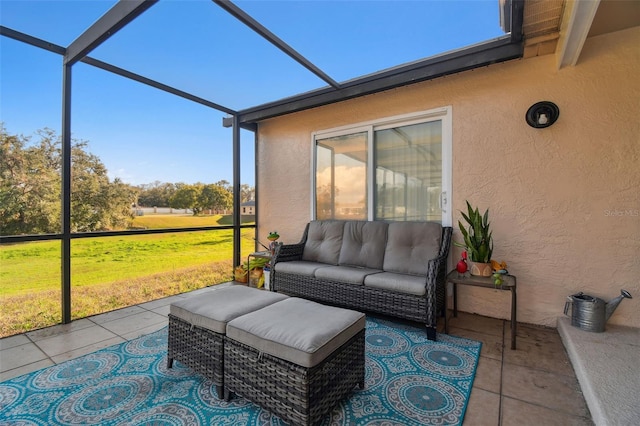 view of sunroom