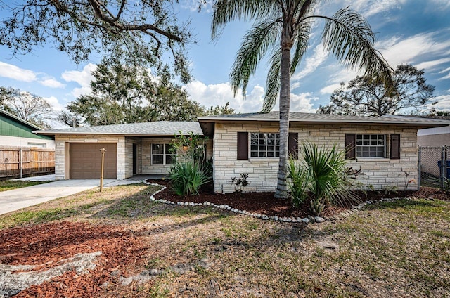 ranch-style house with a garage