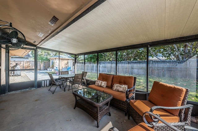 view of sunroom / solarium