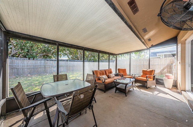 sunroom with a healthy amount of sunlight