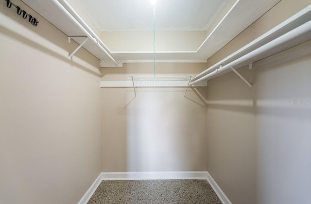 view of walk in closet