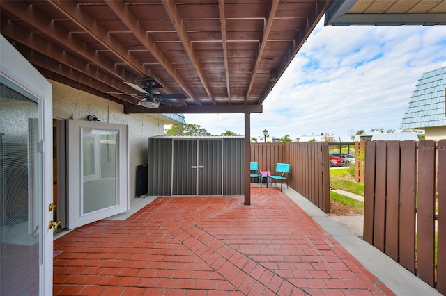 14505 Catalina Cir, Seminole, FL 33776 - view of patio with ceiling fan