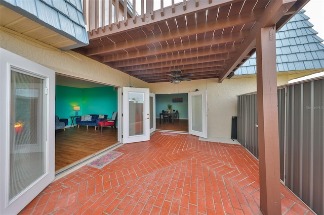 14505 Catalina Cir, Seminole, FL 33776 - view of patio / terrace featuring ceiling fan