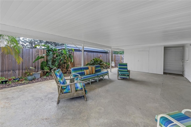 view of patio / terrace with a fenced backyard