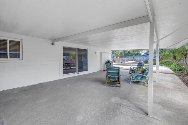 view of patio with fence