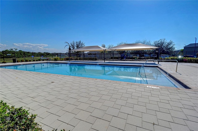 view of pool with a patio