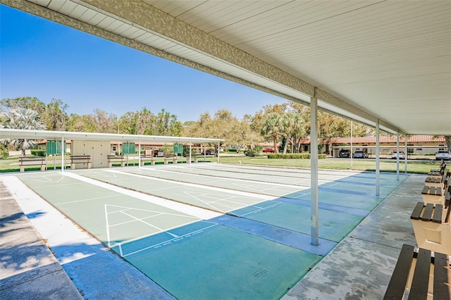 view of community featuring shuffleboard