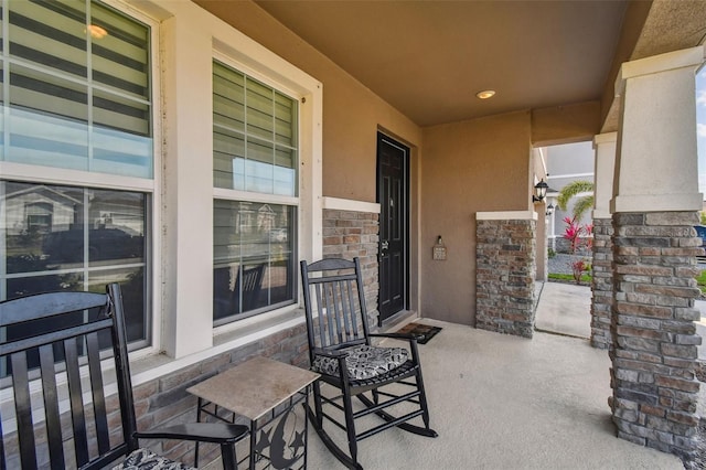 view of patio / terrace with a porch