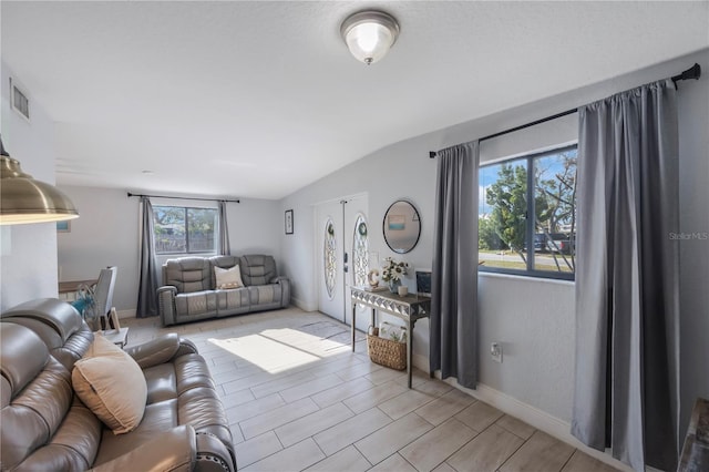 9169 Robin Rd, Seminole, FL 33777 - living room with vaulted ceiling