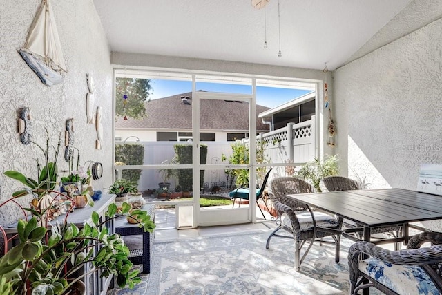 view of sunroom