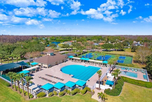 birds eye view of property