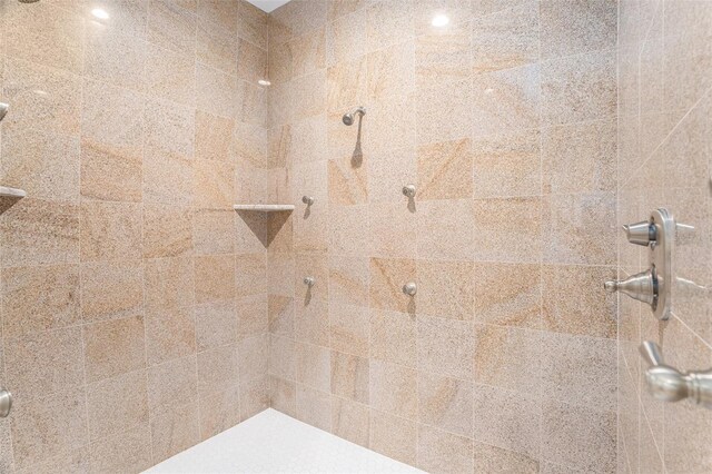 details with tiled shower