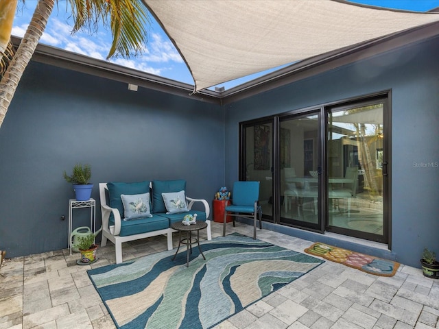 view of patio with an outdoor hangout area