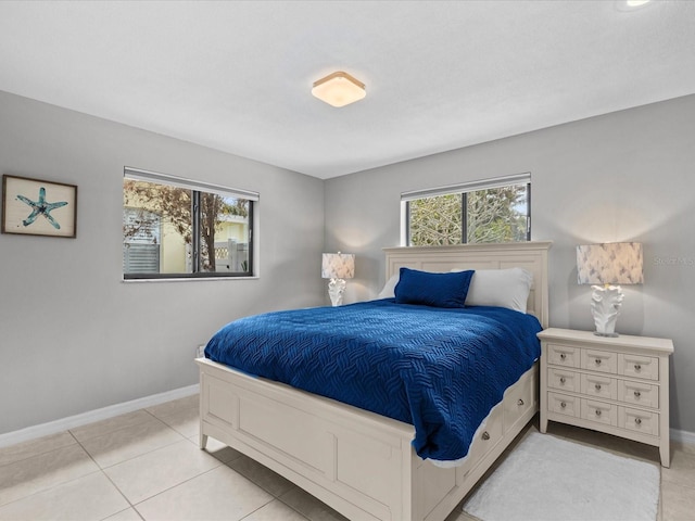 view of tiled bedroom