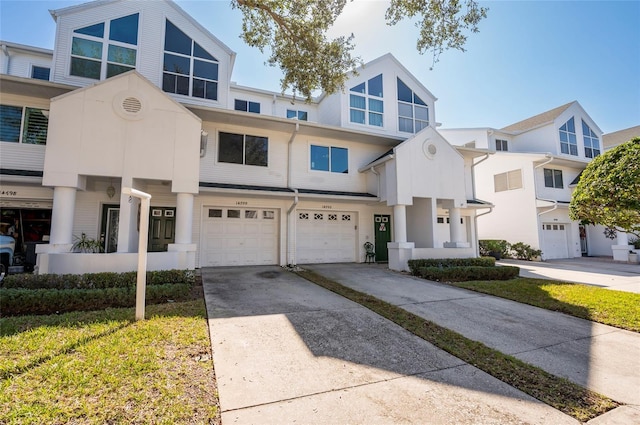 view of property with a garage