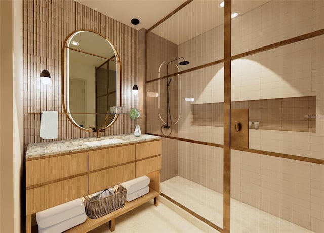 15000 Madeira Way Unit 411, Madeira Beach, FL 33708 - bathroom with vanity and walk in shower