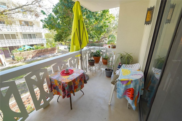 view of balcony