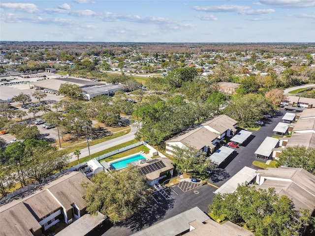 drone / aerial view with a residential view