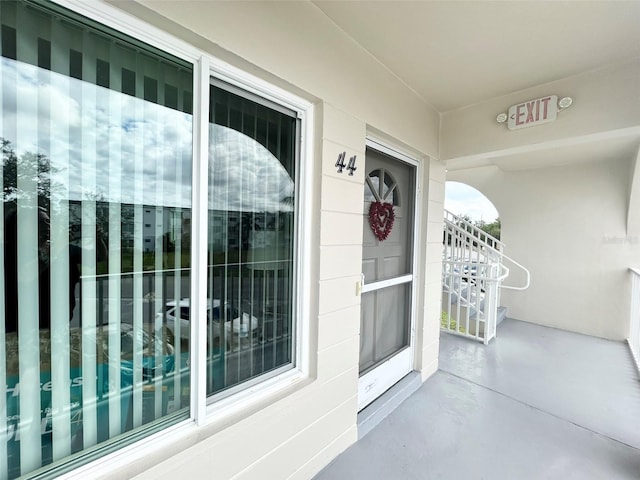 view of doorway to property