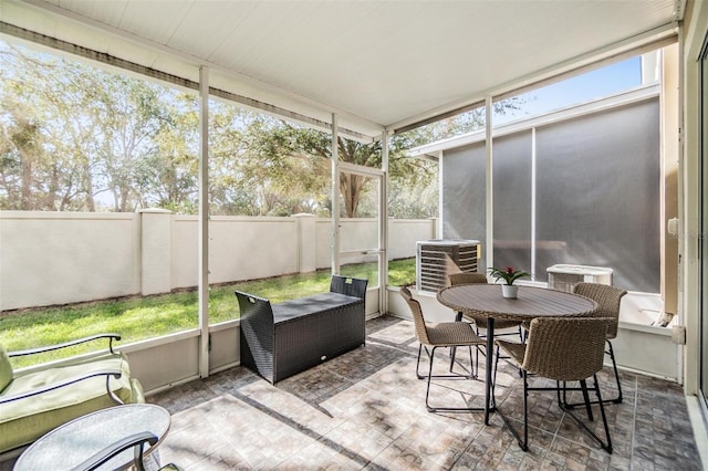 sunroom with a wealth of natural light