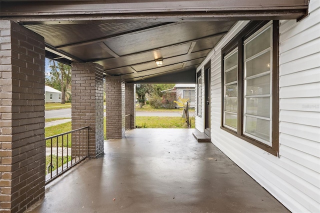 view of patio / terrace with a porch