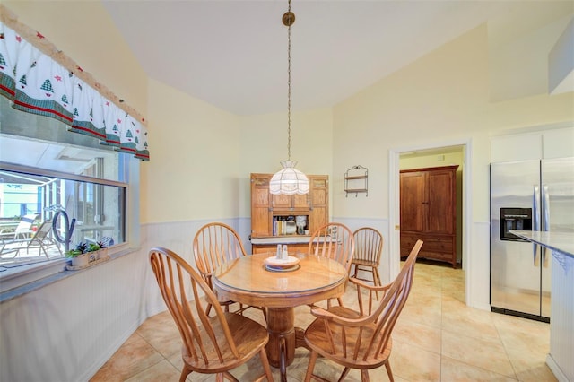 view of tiled dining room