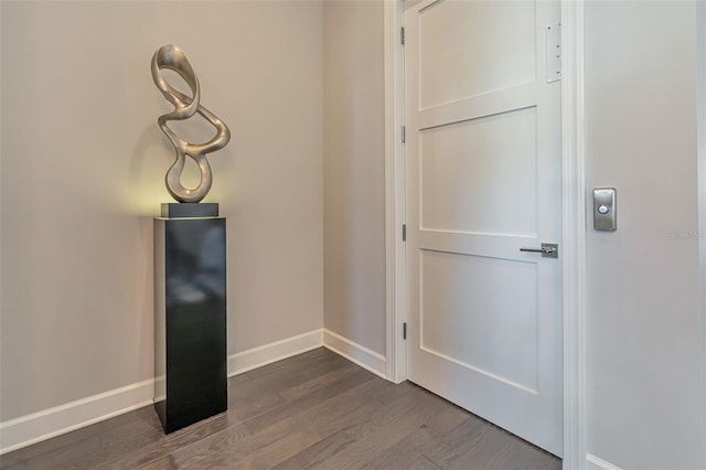 details featuring baseboards and wood finished floors