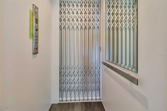 interior space featuring wood finished floors