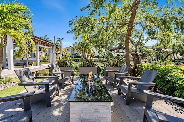 view of wooden deck