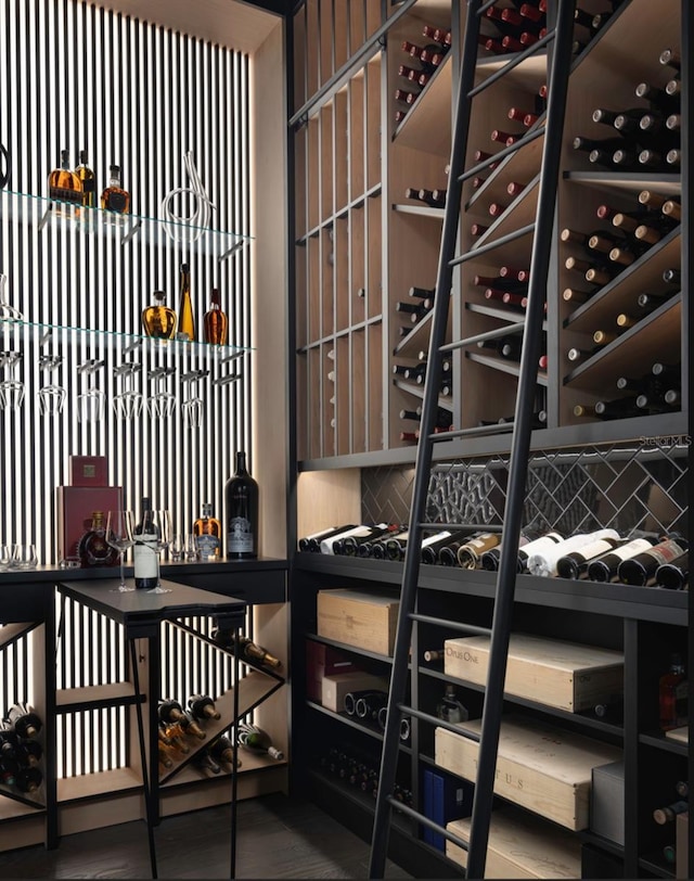 view of wine room