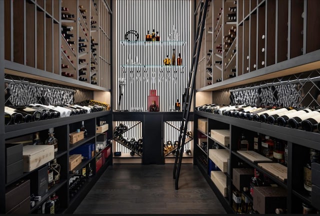 wine room featuring wood finished floors
