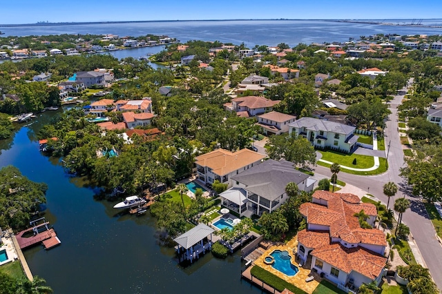 5004 S The Riviera, Tampa, FL 33609 - aerial view of residential area featuring a nearby body of water