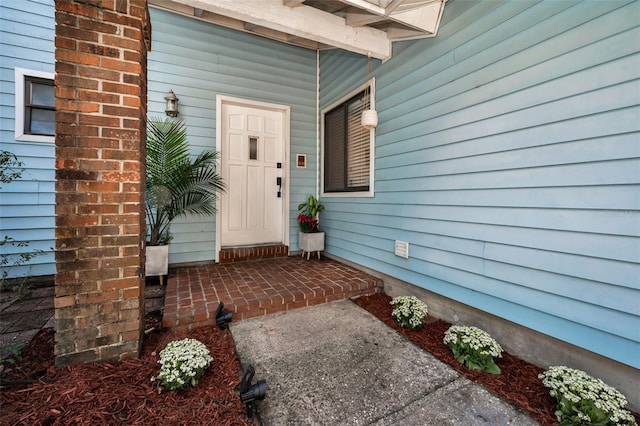 view of exterior entry