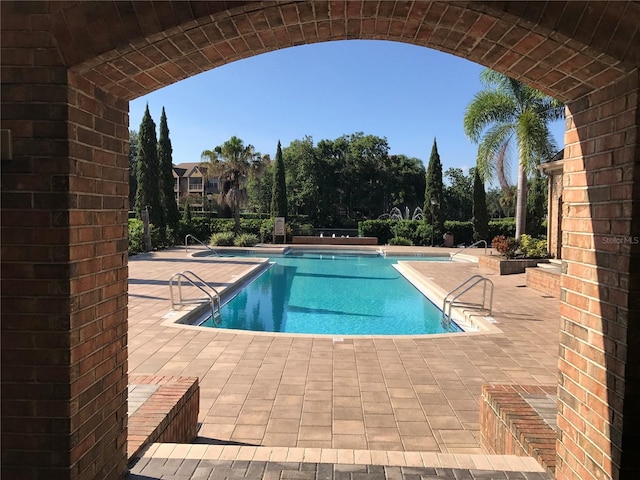 view of pool with a patio area