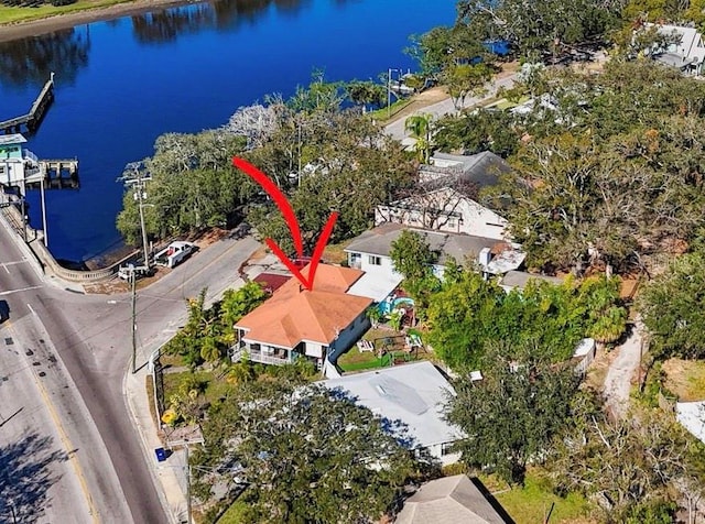 1011 W Columbus Dr, Tampa, FL 33602 - birds eye view of property with a water view