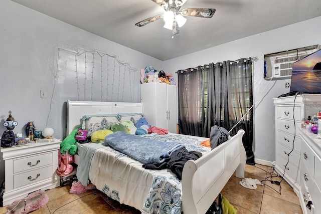1011 W Columbus Dr, Tampa, FL 33602 - bedroom featuring light tile patterned floors and ceiling fan