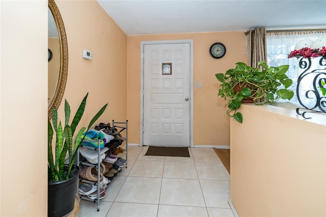 view of tiled entrance foyer