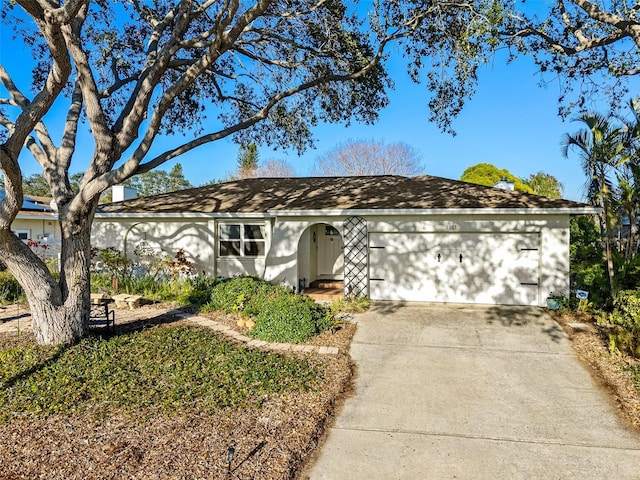 ranch-style house with a garage