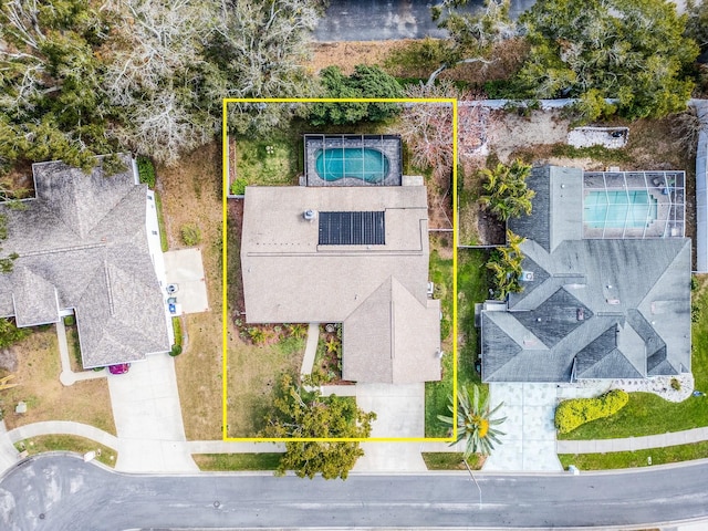 2893 Turtle Ter, Palm Harbor, FL 34683 - view of property location featuring property parcel outlined and a pool