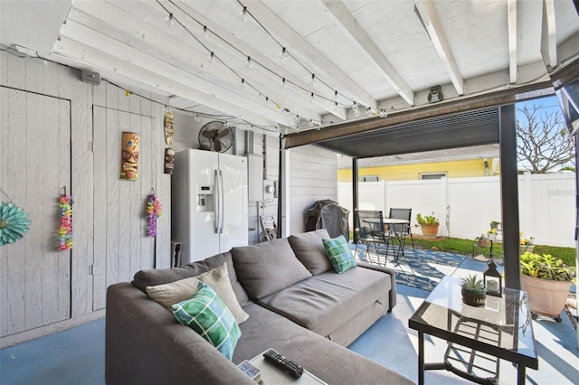 view of patio featuring grilling area and an outdoor hangout area