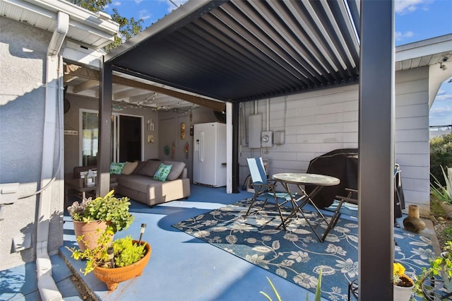 view of patio with an outdoor hangout area