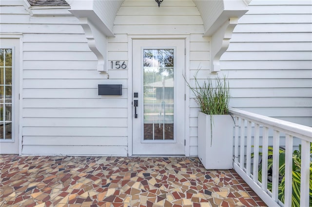 view of doorway to property