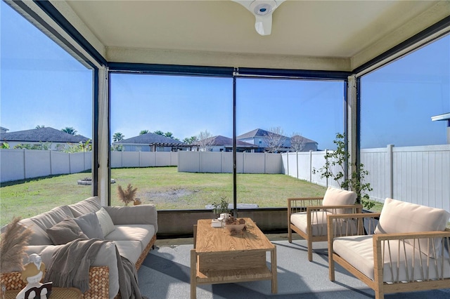 view of sunroom / solarium