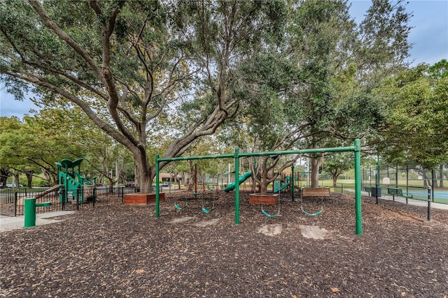 view of jungle gym