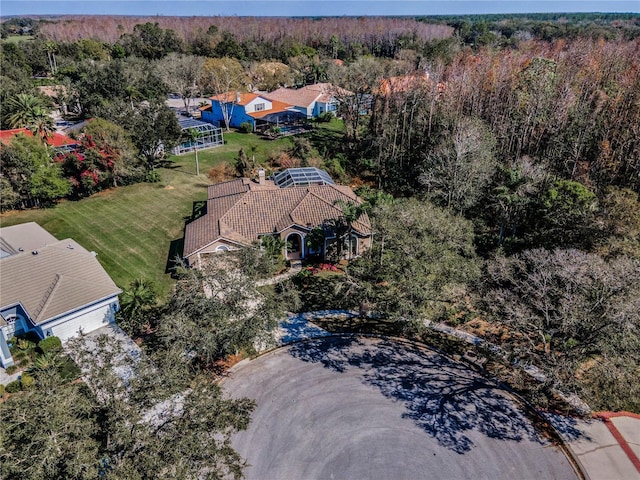 9101 Highland Ridge Way, Tampa, FL 33647 - aerial view featuring a forest view