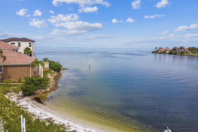 property view of water with a view of the beach