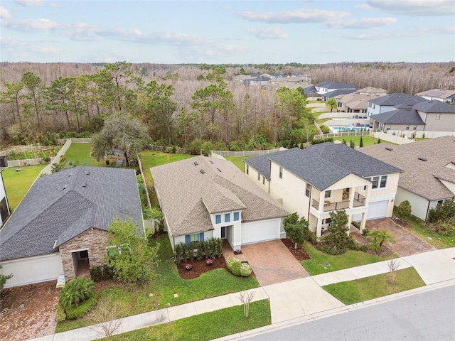 drone / aerial view featuring a residential view