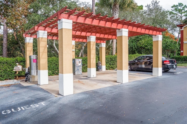 view of community featuring a pergola